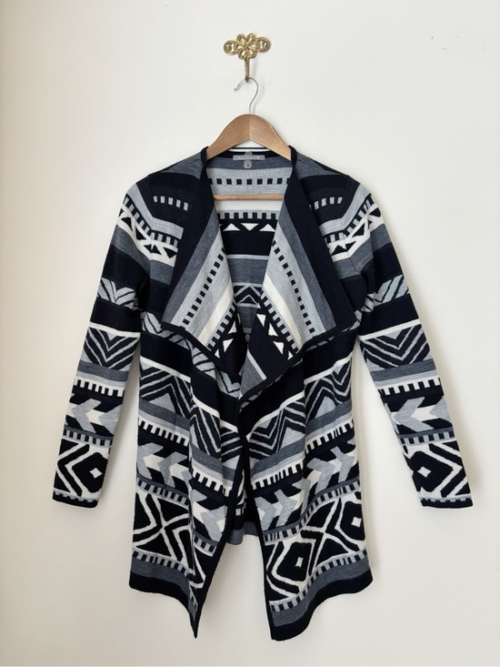 Smartwool Sweaters - Smartwool Camp House Geometric Stripe Merino Wool Wrap Cardigan Sweater Medium